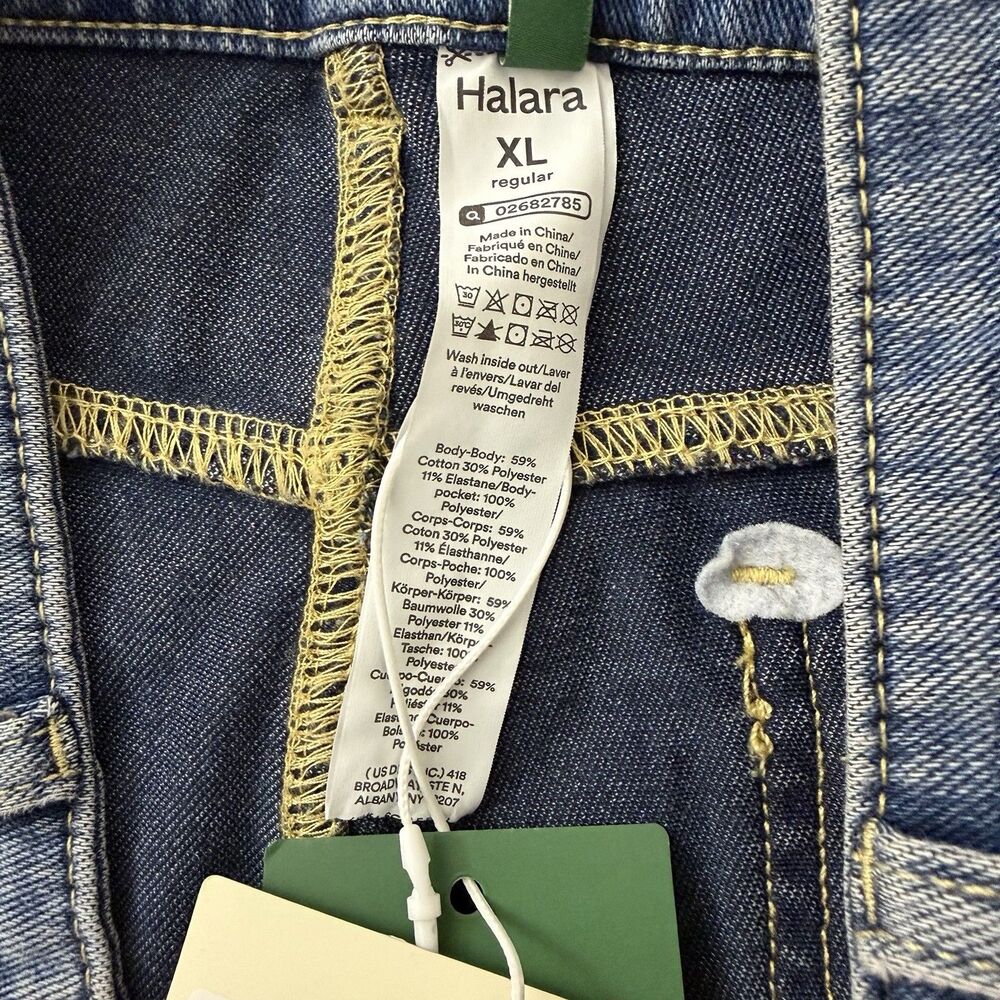 Halara Flex Jeans Womens XL Blue Skinny High Waisted Zipper Pockets Stretch NWT - Picture 3 of 9